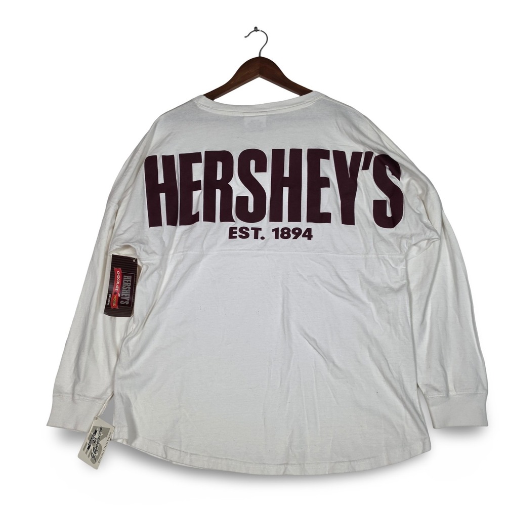 NWT J. America Hershey's Chocolate World Long Sleeve Game Day Spirit Jersey Sz M